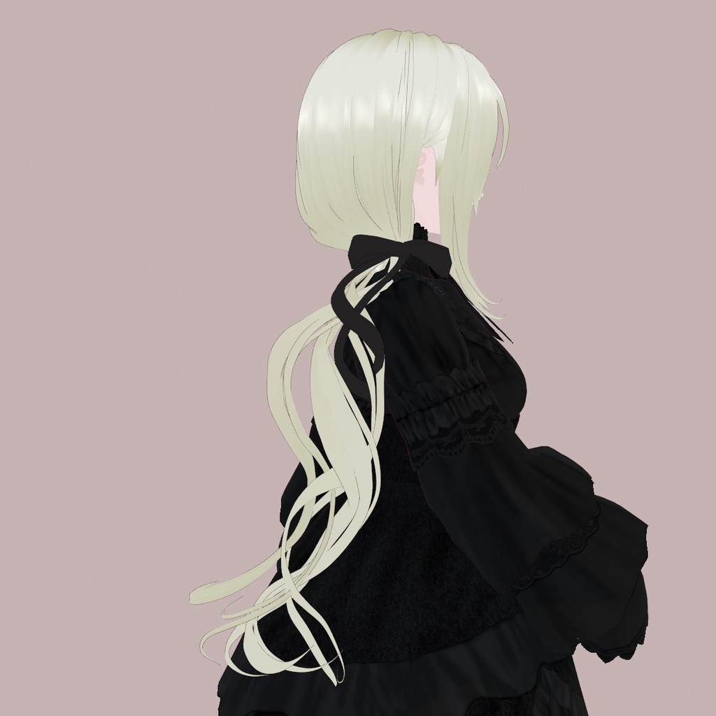 【VRoid髪型】ゆるっとカールのロングサイドテール|Loose Curl Long Side Ponytail
