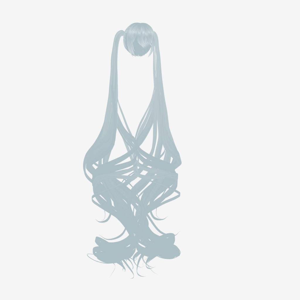 【VRoid髪型】悠久のロングツインテール|Timeless Long Twin Tails