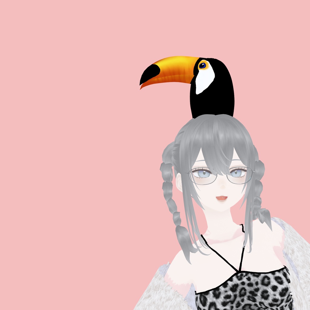 【VRoid髪型】被るオニオオハシ|Toco Toucan Hat