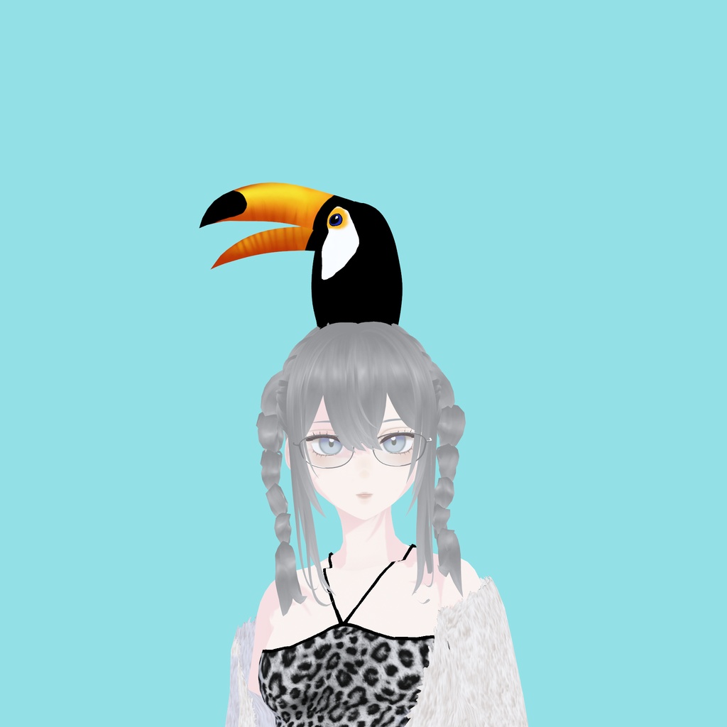 【VRoid髪型】被るオニオオハシ|Toco Toucan Hat