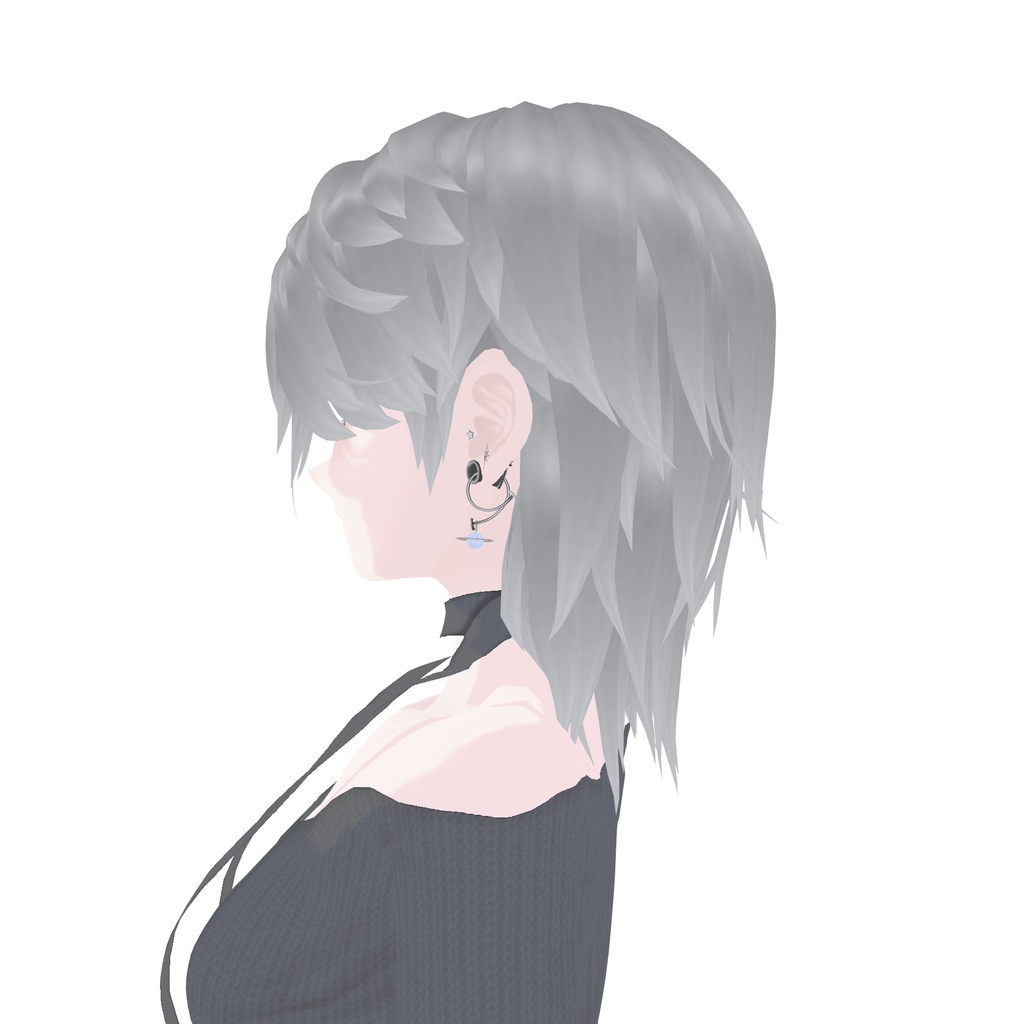 【VRoid髪型】ミスティックアロエミディアム(2item|前髪・後髪)|Mystic Aloe Medium (2 items | Front Hair & Back Hair)