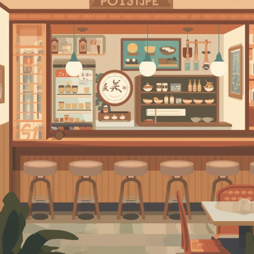 【喫茶店シリーズ】レトロモダン風クリップアート10点セット|PNG背景透過