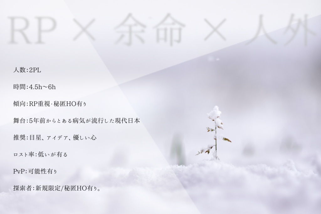 【CoCシナリオ】「明日の僕は、」【SPLL:E119113】