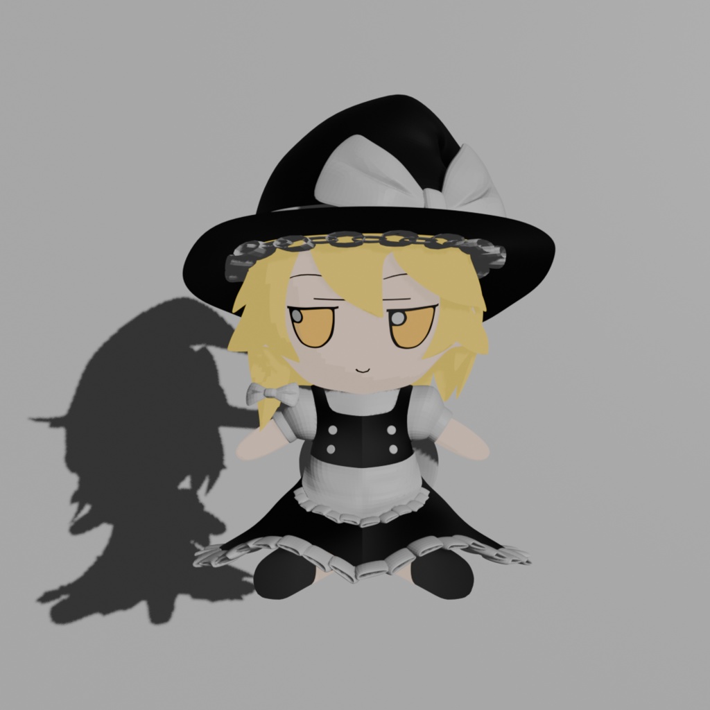 霧雨魔理沙　ぬいぐるみ風3Dモデル