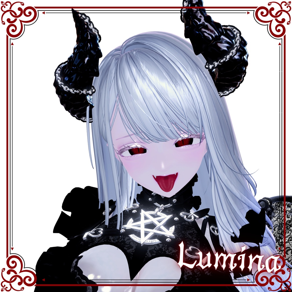 【ルミナちゃん対応済!!!】【7アバター】アイテクスチャ『Demonic Iris』【6color】