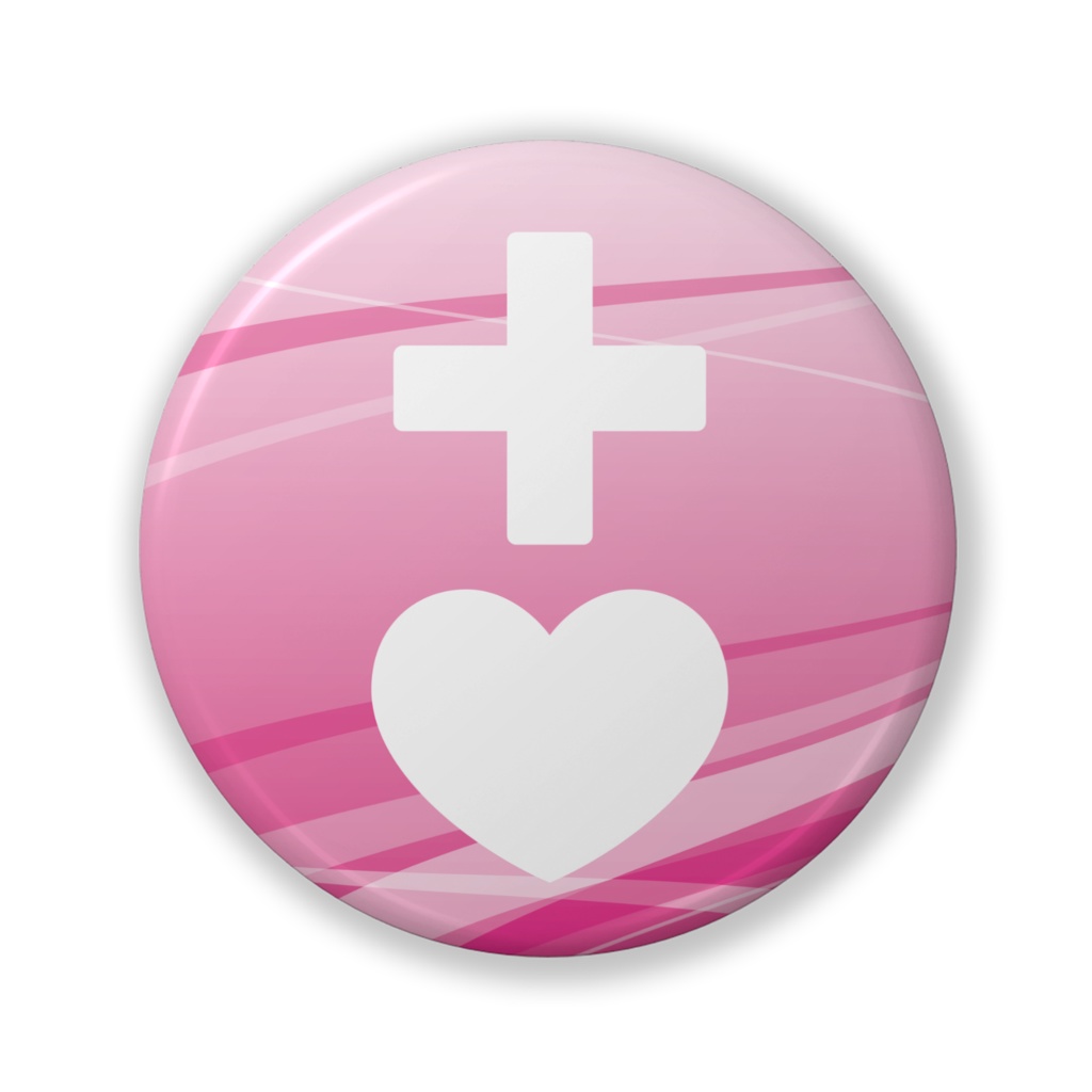 ヘルプ缶バッジ【ヘルプマーク】ピンク