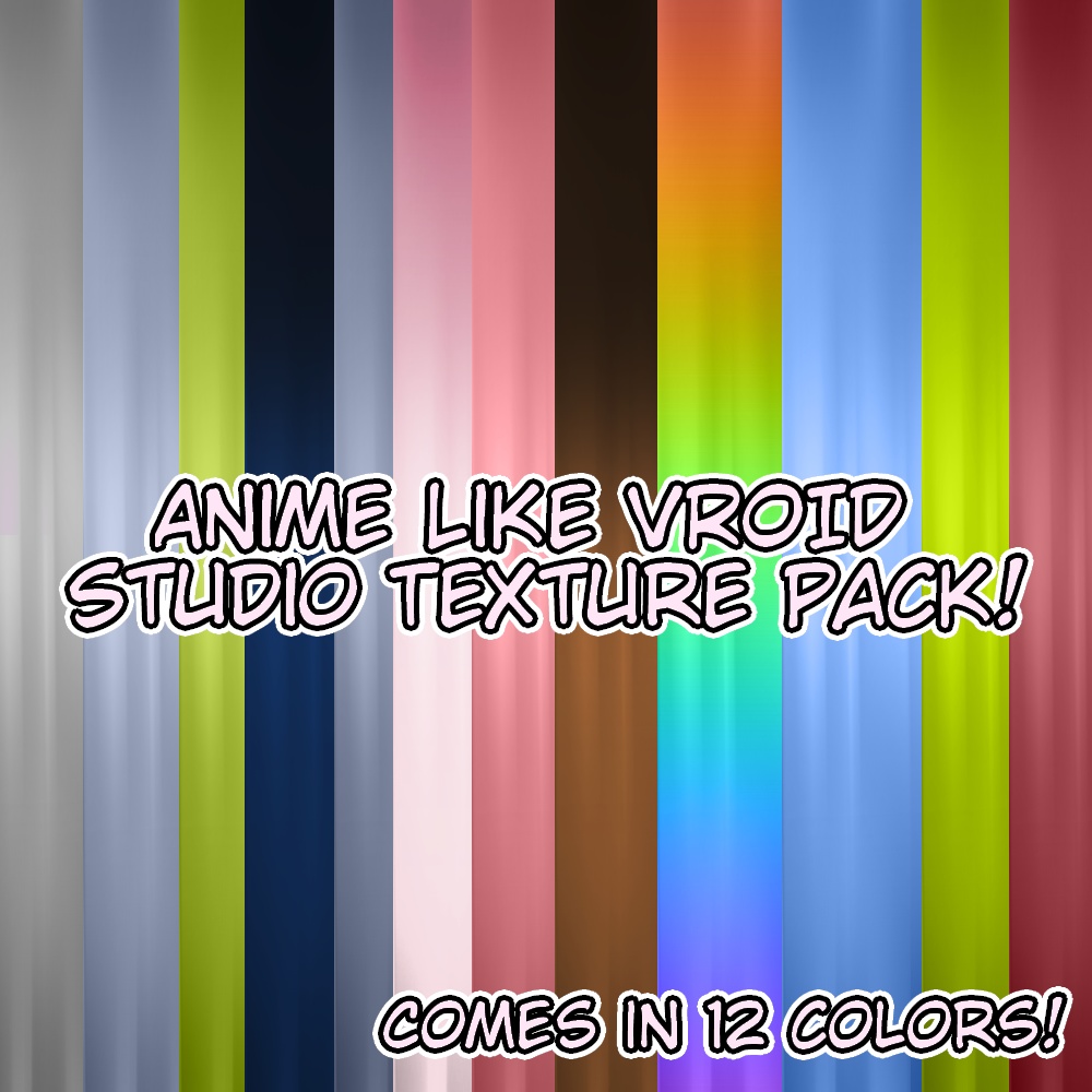 (Free!) Anime Like Hair Textures Pack for VROID Studio