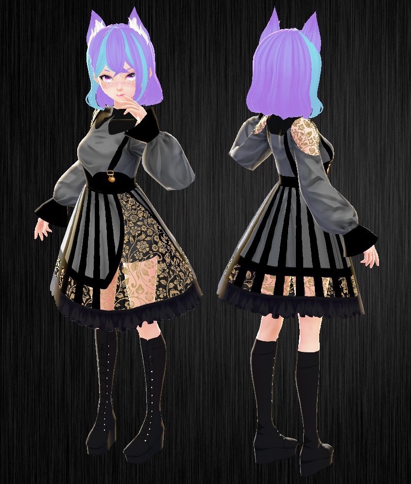 Black - Gold Dress