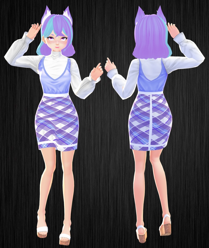 Plaid Pencil Skirt Dress