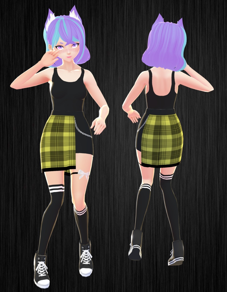 Plaid Multi Colored Full Set