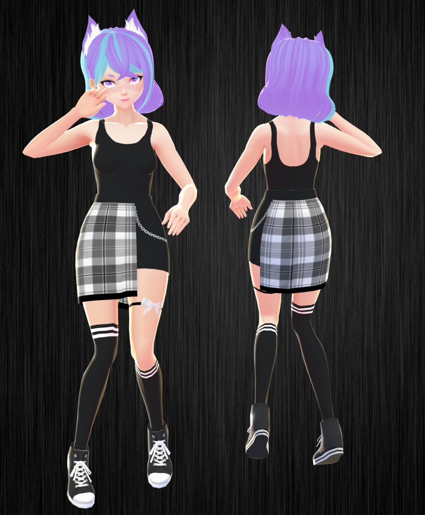 Plaid Multi Colored Full Set