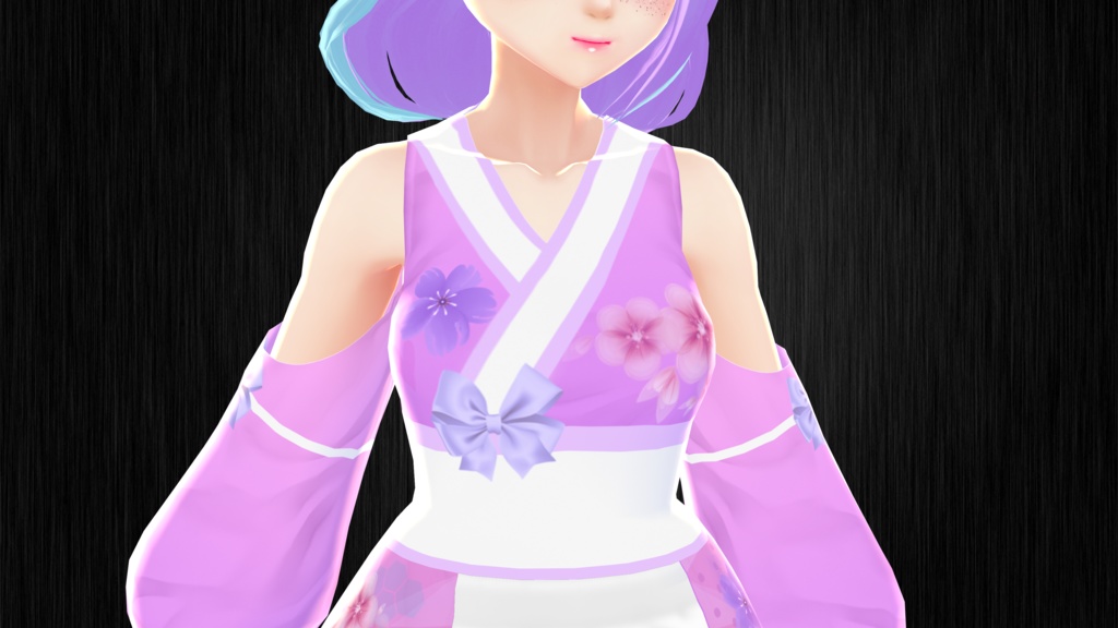 Kimono Inspired Pink Flower Set