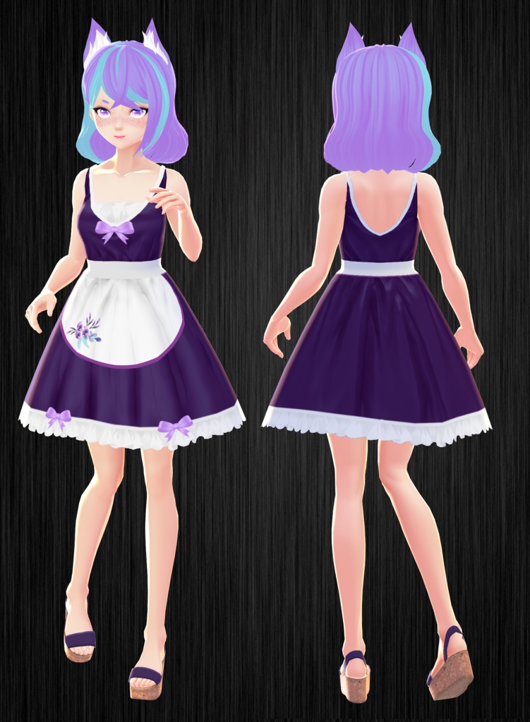 Cute Purple Maid Dress