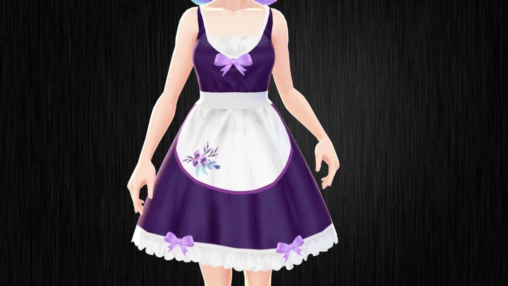 Cute Purple Maid Dress