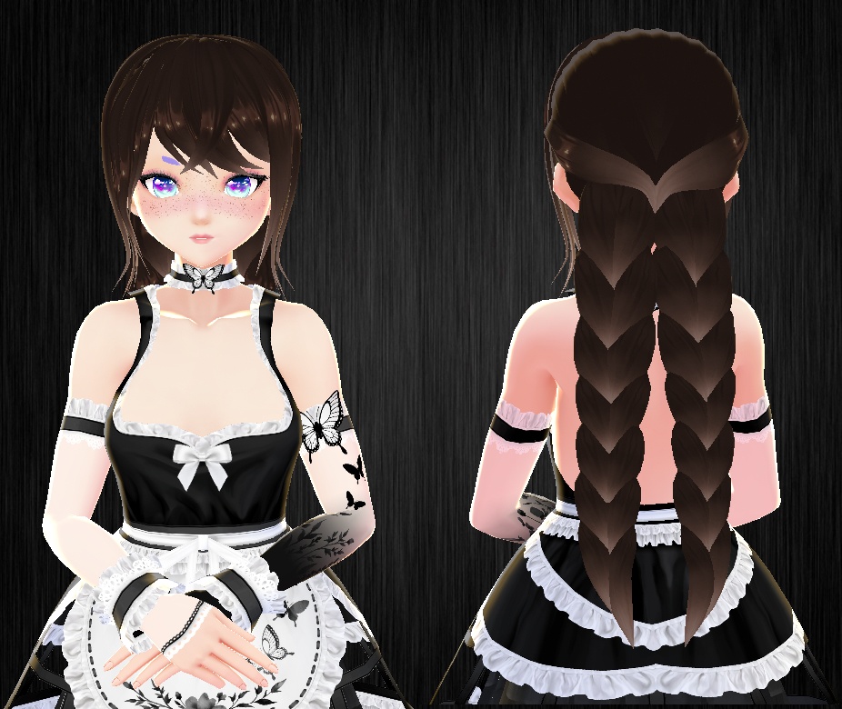 VRoid Studio Hair Preset 04 - Long Braided Hair