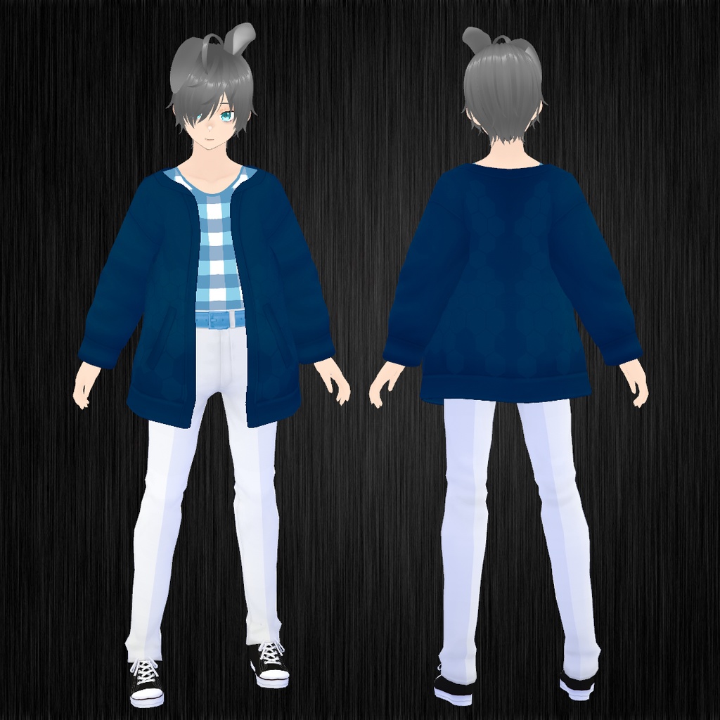 Blue Checkered Set