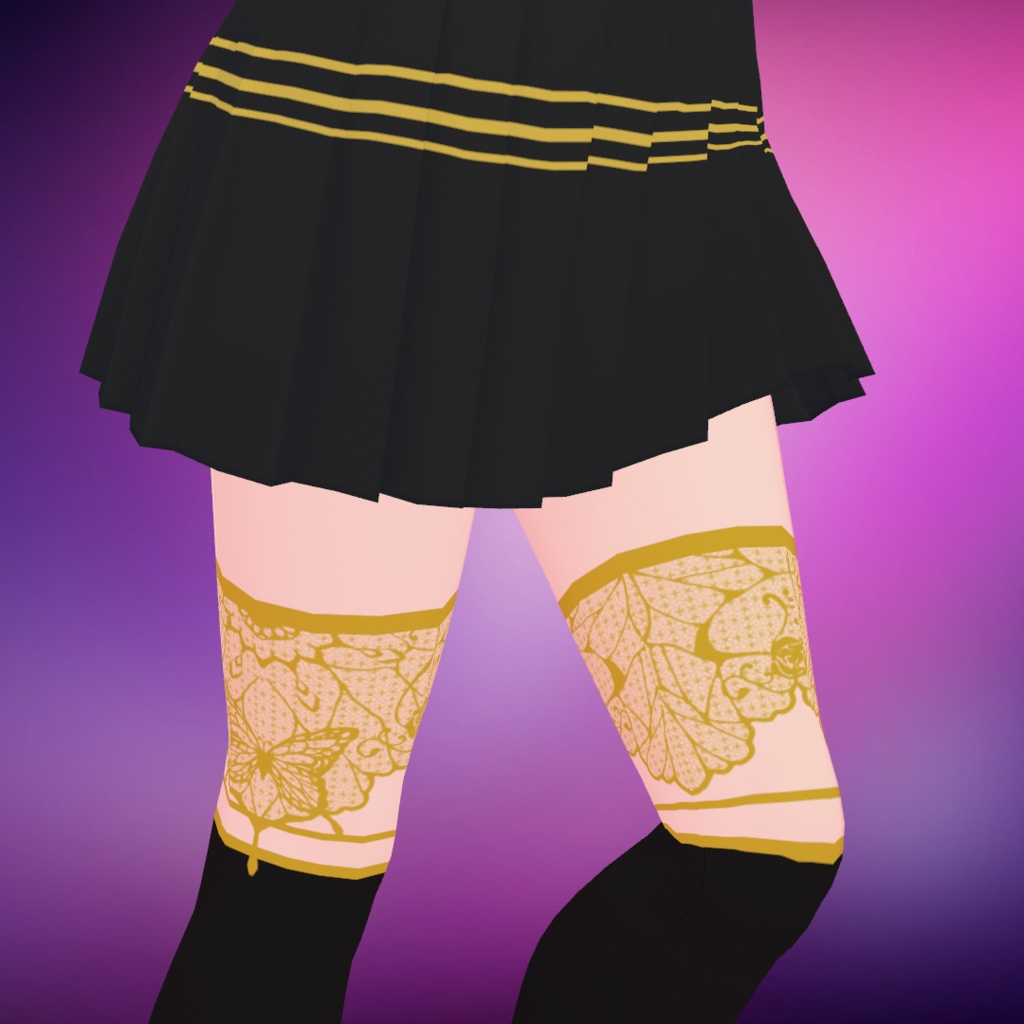 Pretty Black and Gold Full Set