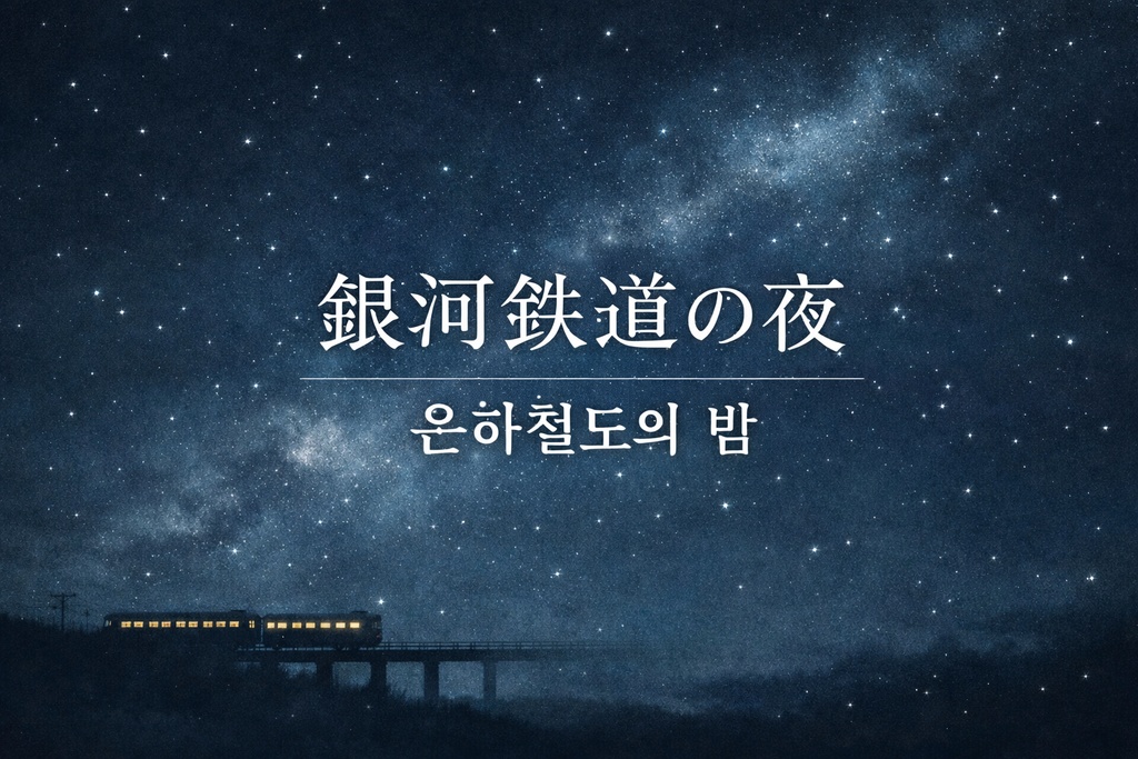 銀河鉄道の夜/은하철도의 밤、日本語×韓国語で読む/일본어×한국어로 읽다、素人朗読  (一、午後の授業)