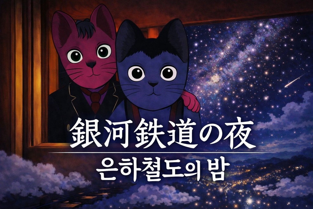 銀河鉄道の夜/은하철도의 밤、日本語×韓国語で読む/일본어×한국어로 읽다、素人朗読  (五、天気輪の柱)