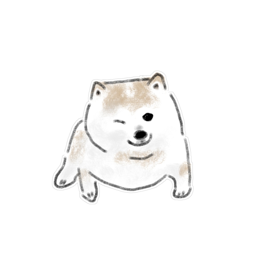 【PNG素材】シュールで可愛い柴犬のイラスト15種セット【デジタルステッカー/Web用】