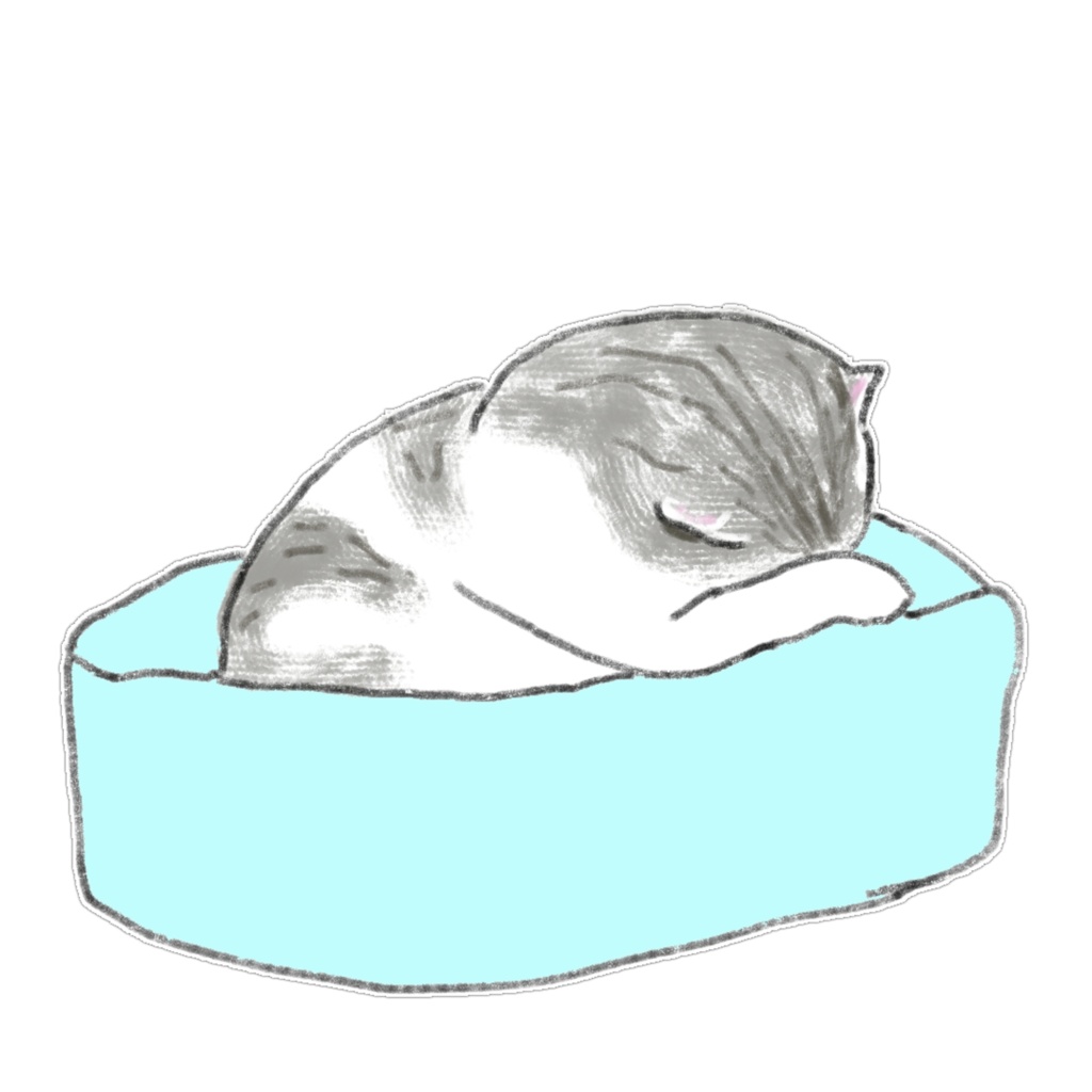 【PNG素材】ほっこり可愛い猫のイラスト15種セット【デジタルステッカー/Web用】