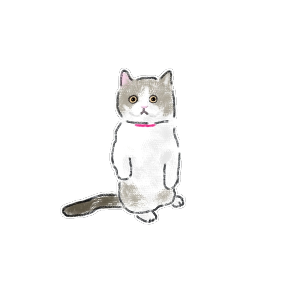 【PNG素材】ほっこり可愛い猫のイラスト15種セット【デジタルステッカー/Web用】