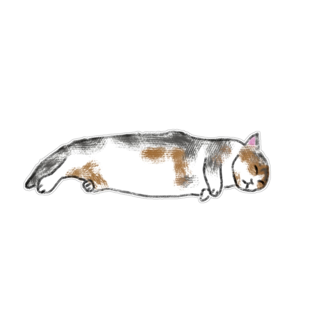 【PNG素材】ほっこり可愛い猫のイラスト15種セット【デジタルステッカー/Web用】
