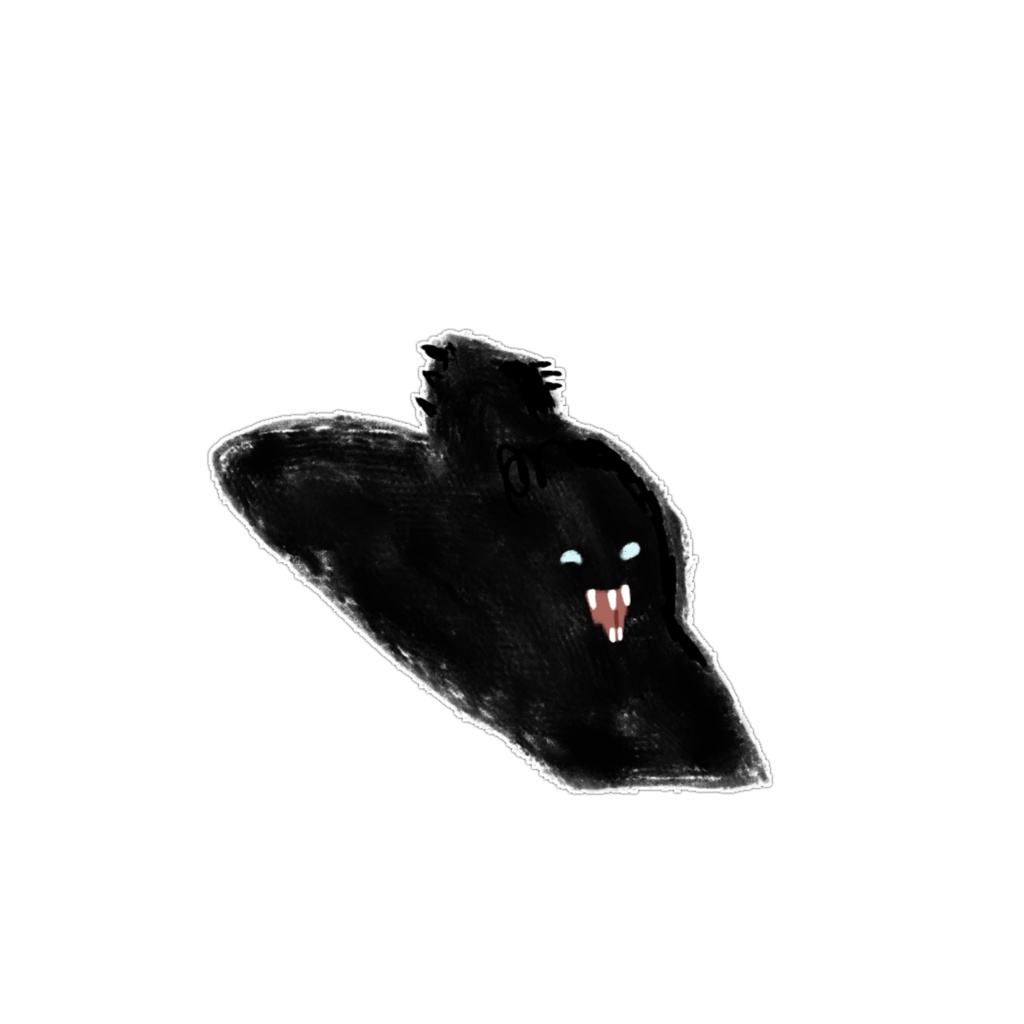 【PNG素材】シュールで可愛い黒猫&灰猫のイラスト15種セット【デジタルステッカー/Web用】