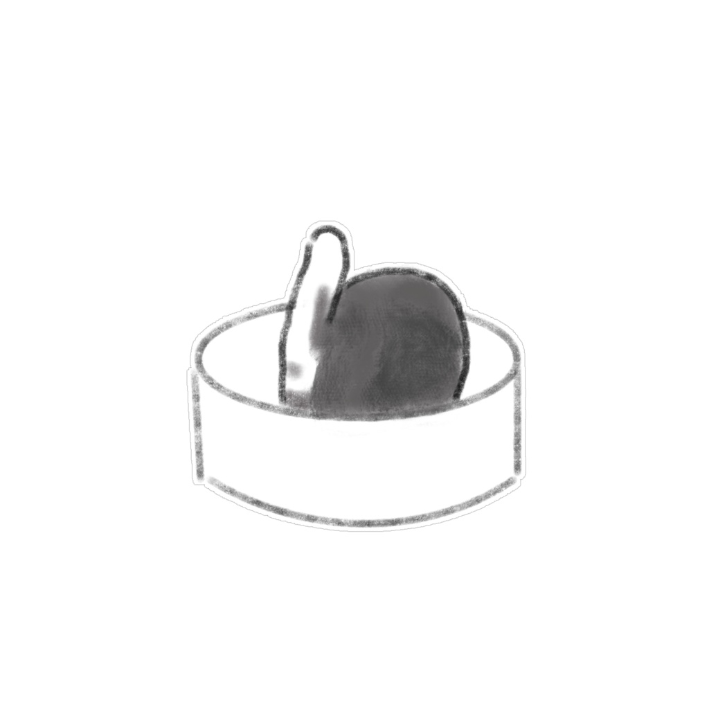【PNG素材】シュールで可愛い黒猫&灰猫のイラスト15種セット【デジタルステッカー/Web用】