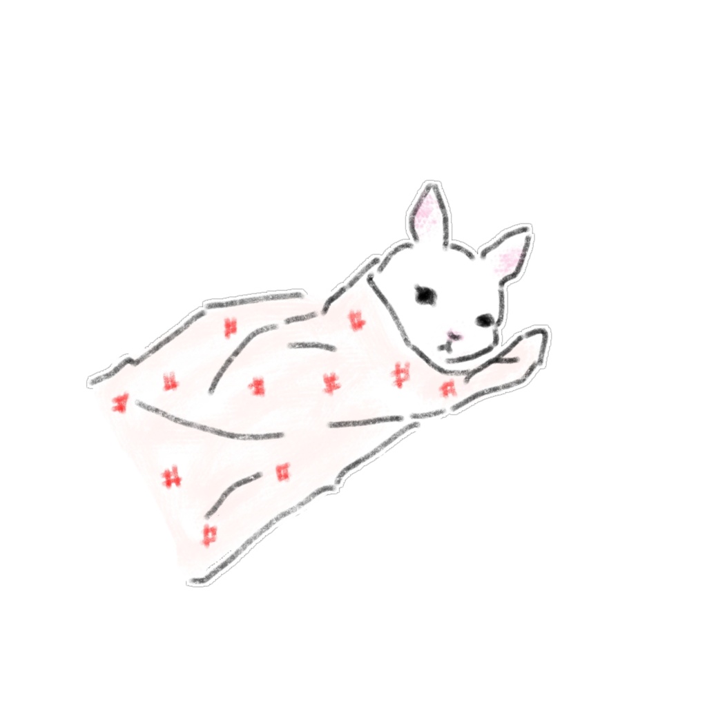 【PNG素材】ほっこり可愛いうさぎのイラスト12種セット【デジタルステッカー/Web用】