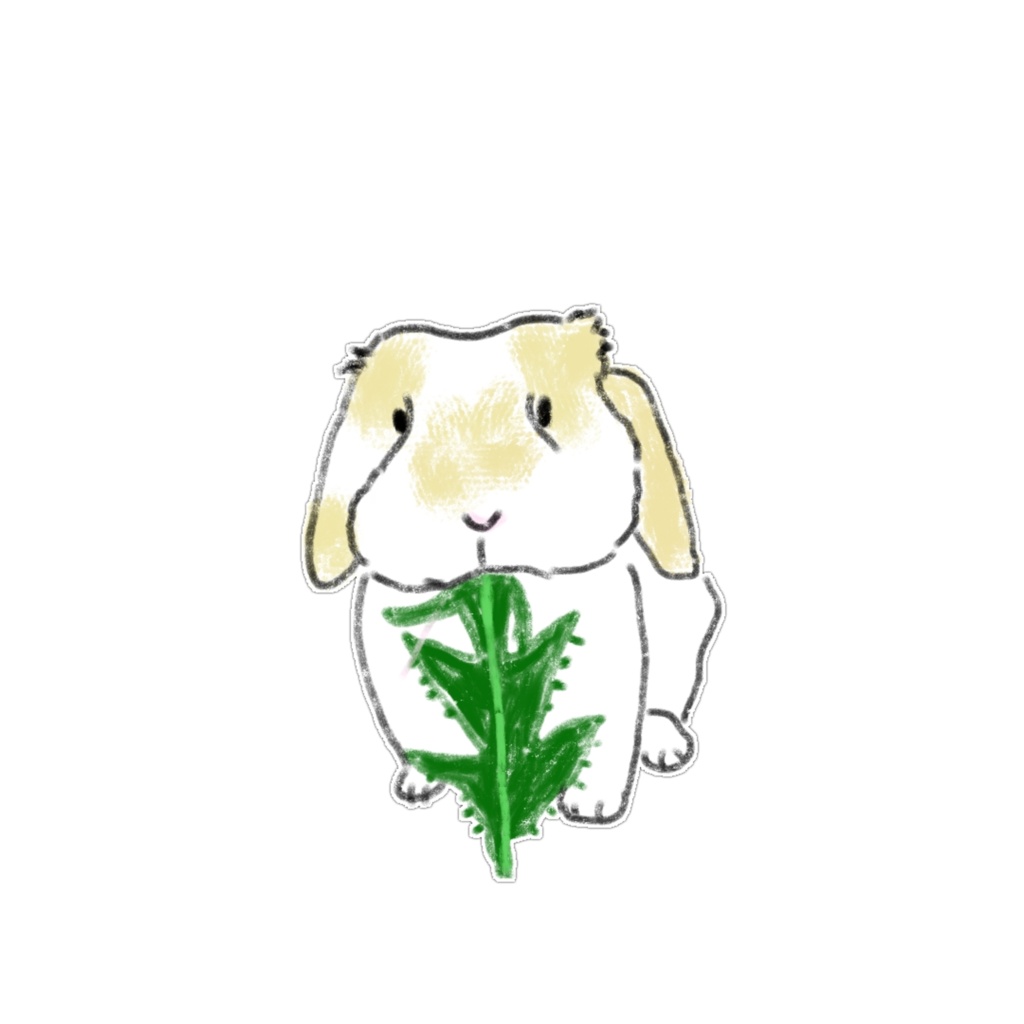 【PNG素材】ほっこり可愛いうさぎのイラスト12種セット【デジタルステッカー/Web用】