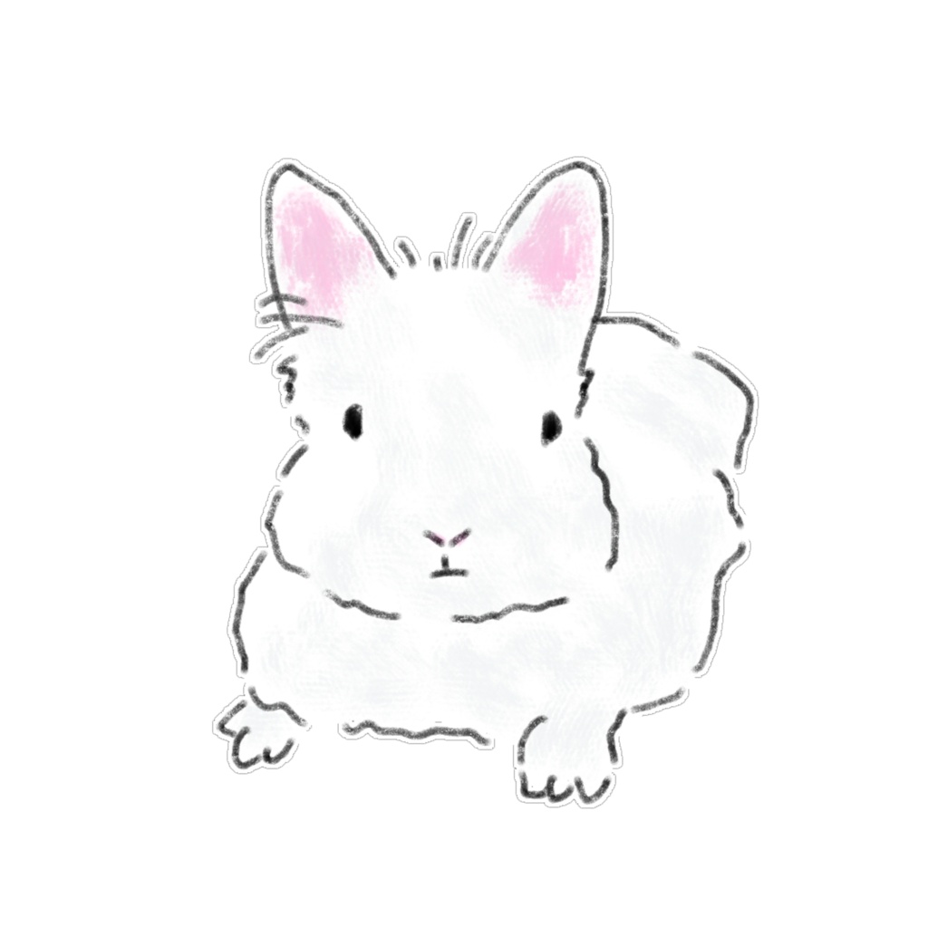 【PNG素材】ほっこり可愛いうさぎのイラスト12種セット【デジタルステッカー/Web用】