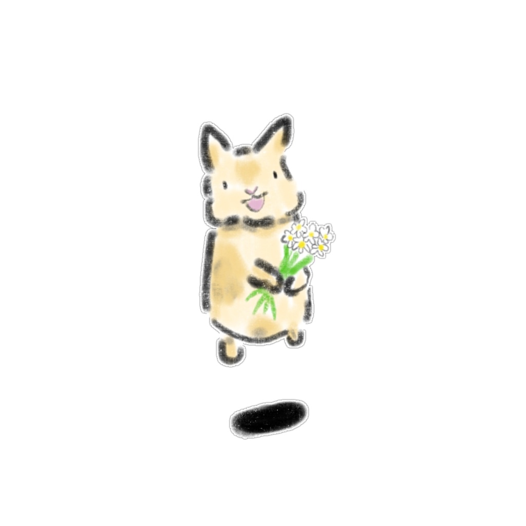 【PNG素材】ほっこり可愛いうさぎのイラスト12種セット【デジタルステッカー/Web用】