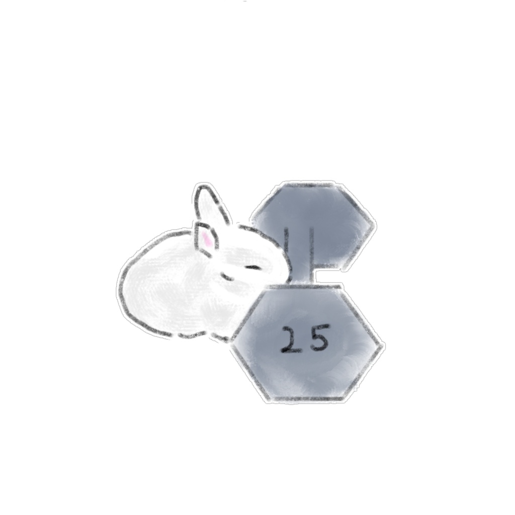 【PNG素材】ほっこり可愛いうさぎのイラスト12種セット【デジタルステッカー/Web用】