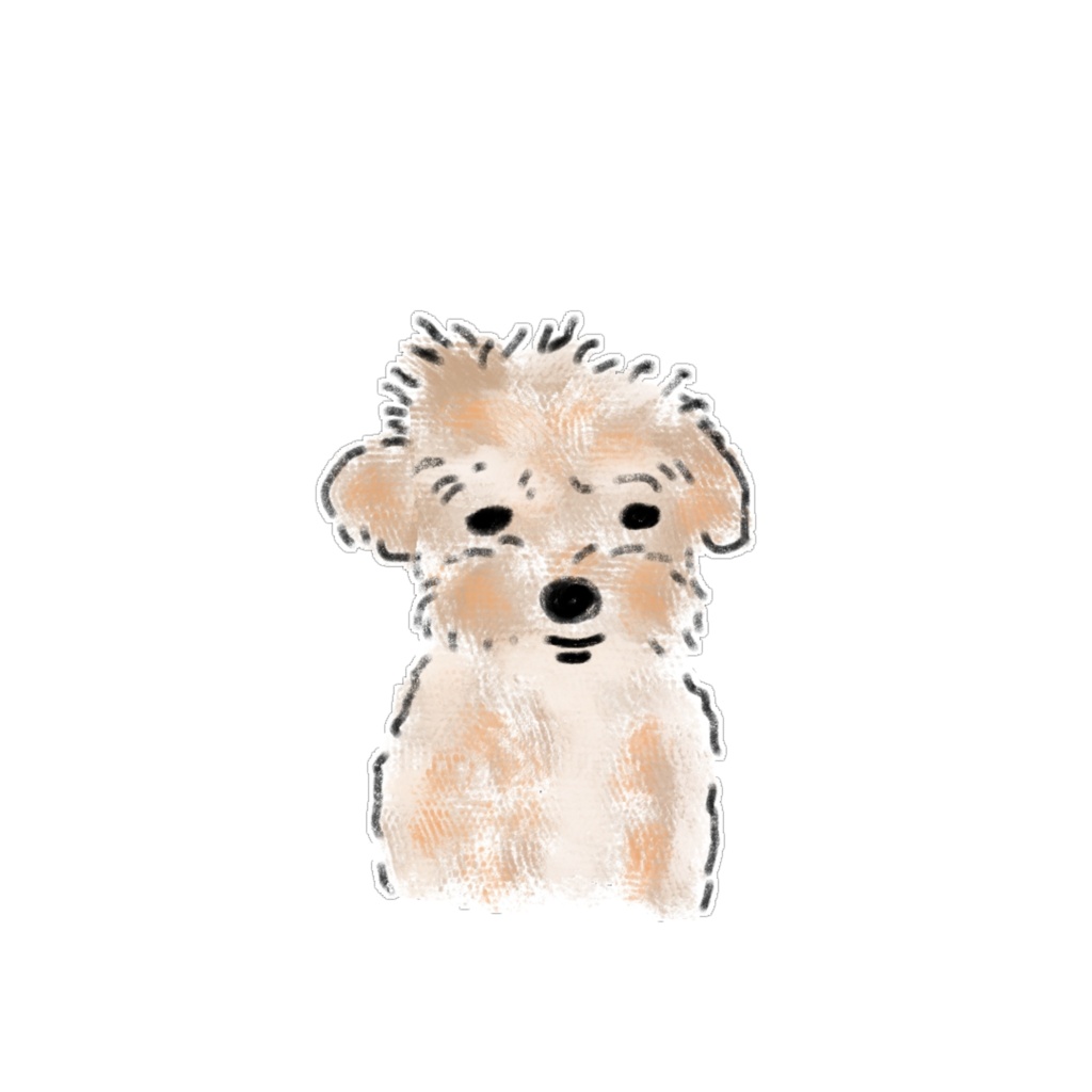 【PNG素材】ふわもこトイプードル&犬のイラスト15種セット【デジタルステッカー/Web用】
