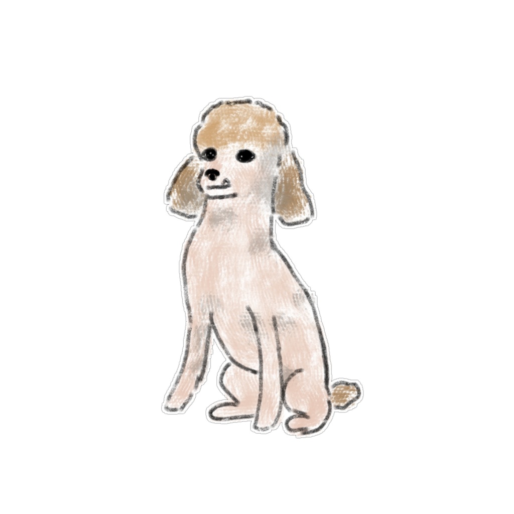 【PNG素材】ふわもこトイプードル&犬のイラスト15種セット【デジタルステッカー/Web用】
