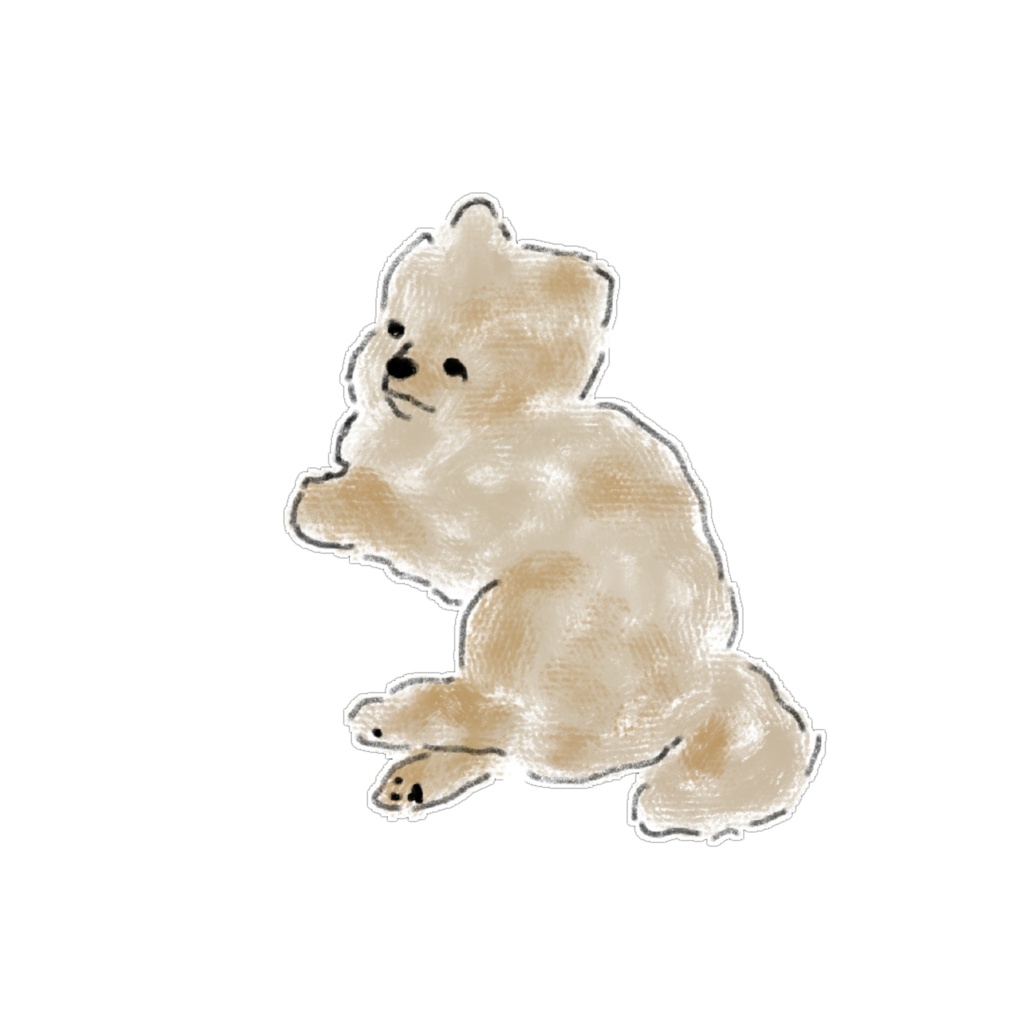 【PNG素材】ふわもこトイプードル&犬のイラスト15種セット【デジタルステッカー/Web用】