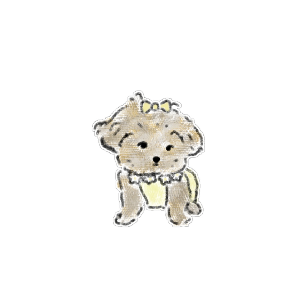 【PNG素材】ふわもこトイプードル&犬のイラスト15種セット【デジタルステッカー/Web用】