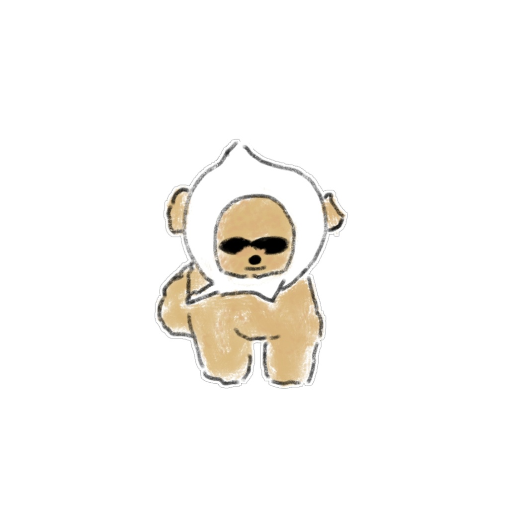 【PNG素材】ふわもこトイプードル&犬のイラスト15種セット【デジタルステッカー/Web用】