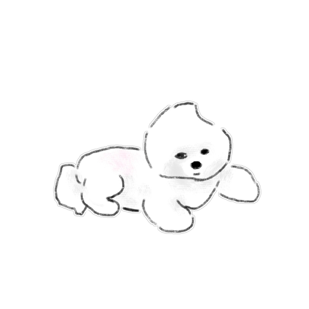【商用利用可】おしゃれで可愛い白い犬のイラスト素材15選(透明PNG) / ゆるかわワンちゃん デジタルステッカー