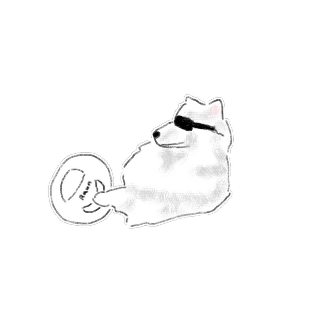 【商用利用可】おしゃれで可愛い白い犬のイラスト素材15選(透明PNG) / ゆるかわワンちゃん デジタルステッカー