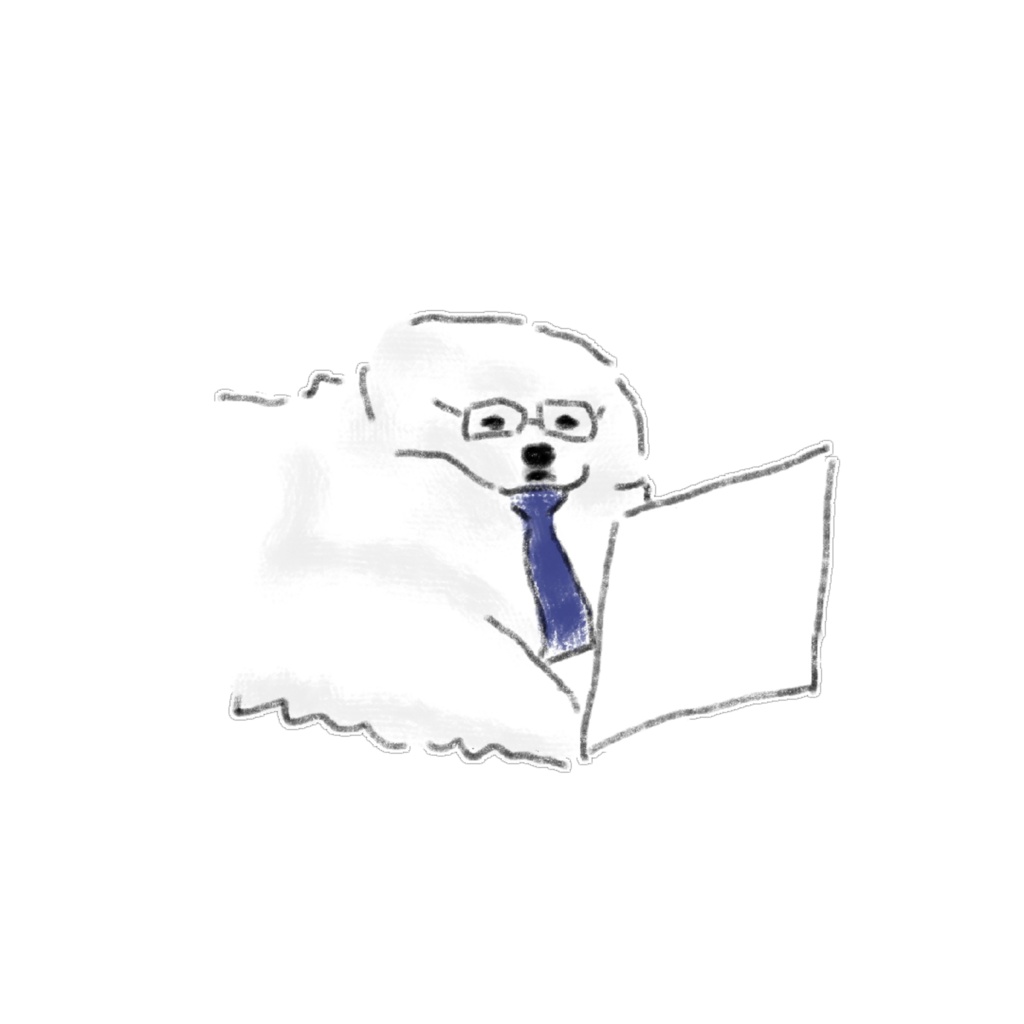 【商用利用可】おしゃれで可愛い白い犬のイラスト素材15選(透明PNG) / ゆるかわワンちゃん デジタルステッカー