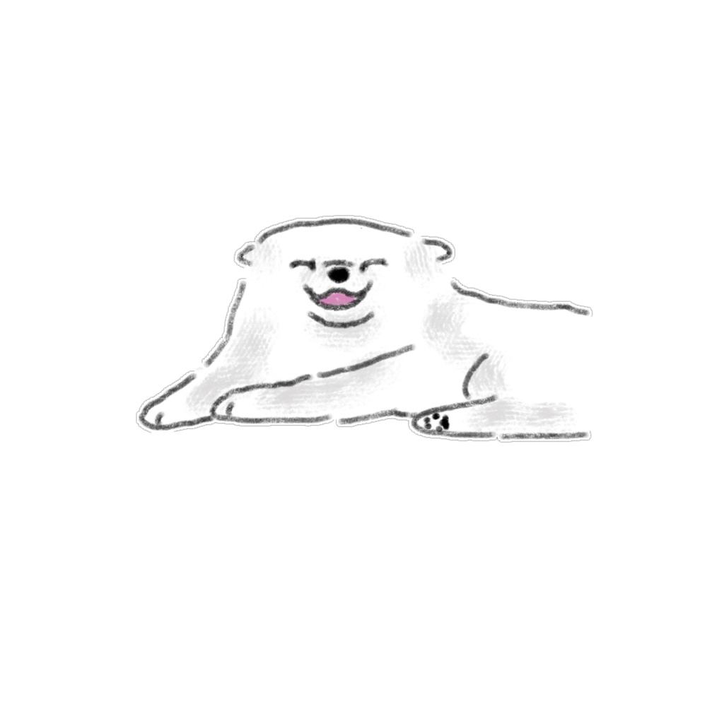 【商用利用可】おしゃれで可愛い白い犬のイラスト素材15選(透明PNG) / ゆるかわワンちゃん デジタルステッカー