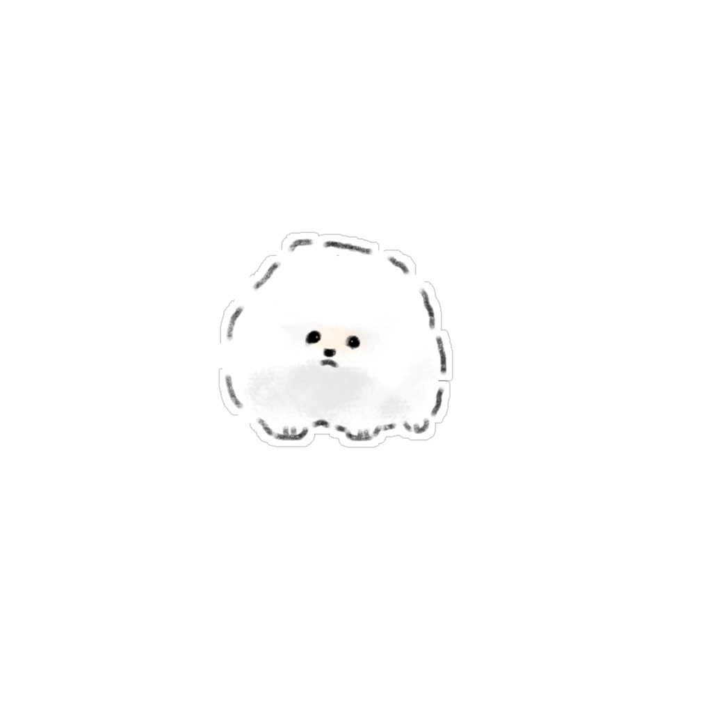 【商用利用可】おしゃれで可愛い白い犬のイラスト素材15選(透明PNG) / ゆるかわワンちゃん デジタルステッカー
