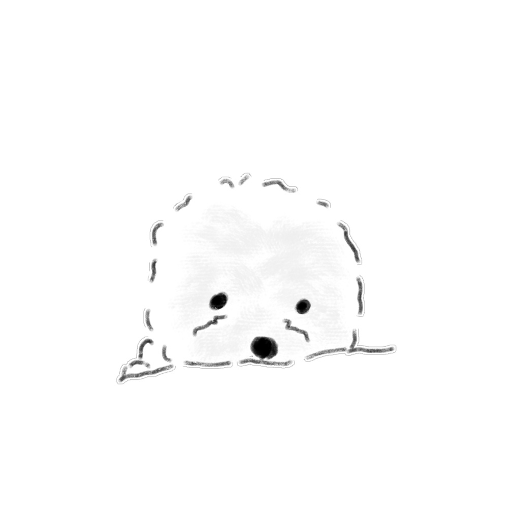 【商用利用可】おしゃれで可愛い白い犬のイラスト素材15選(透明PNG) / ゆるかわワンちゃん デジタルステッカー