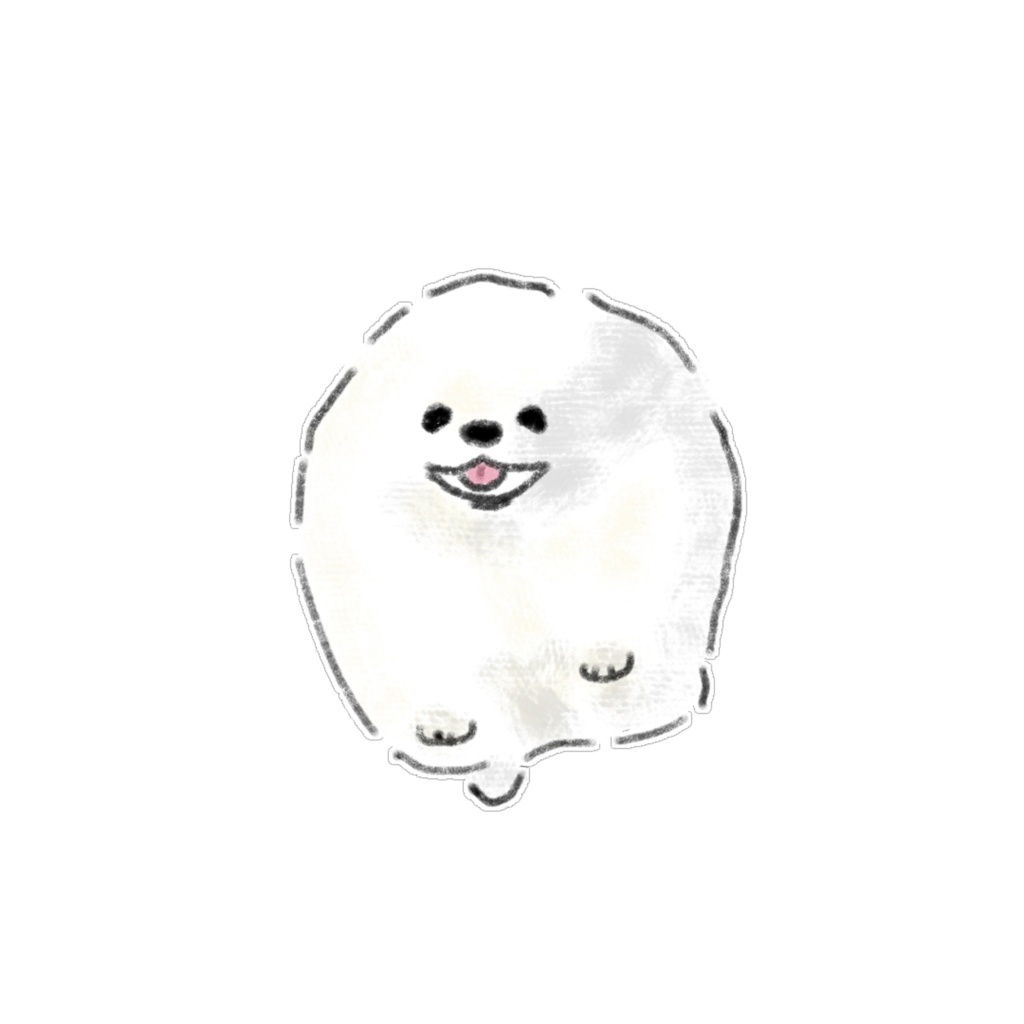 【商用利用可】おしゃれで可愛い白い犬のイラスト素材15選(透明PNG) / ゆるかわワンちゃん デジタルステッカー