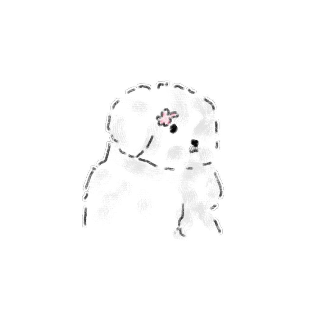 【商用利用可】おしゃれで可愛い白い犬のイラスト素材15選(透明PNG) / ゆるかわワンちゃん デジタルステッカー