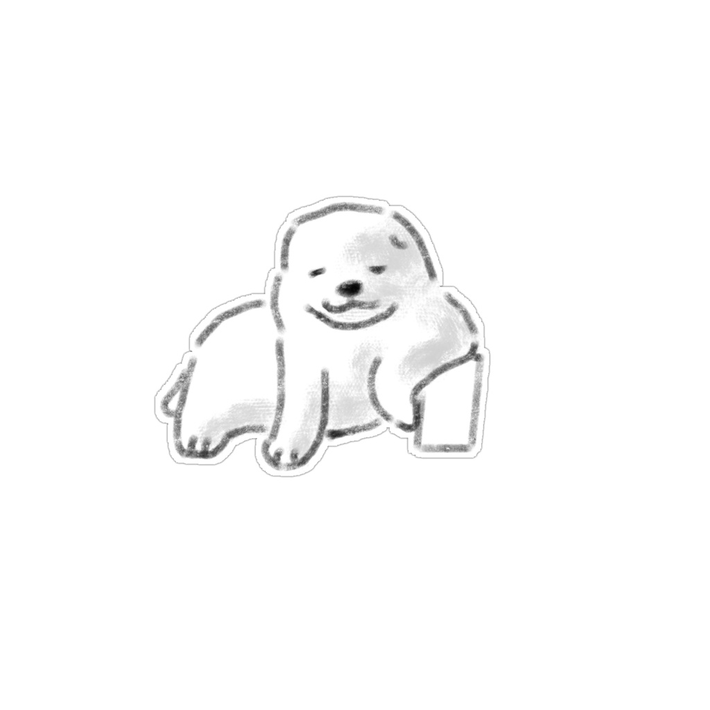 【商用利用可】ユニークな白い犬のイラスト素材15選(透明PNG) / ゆるかわワンちゃん デジタルステッカー