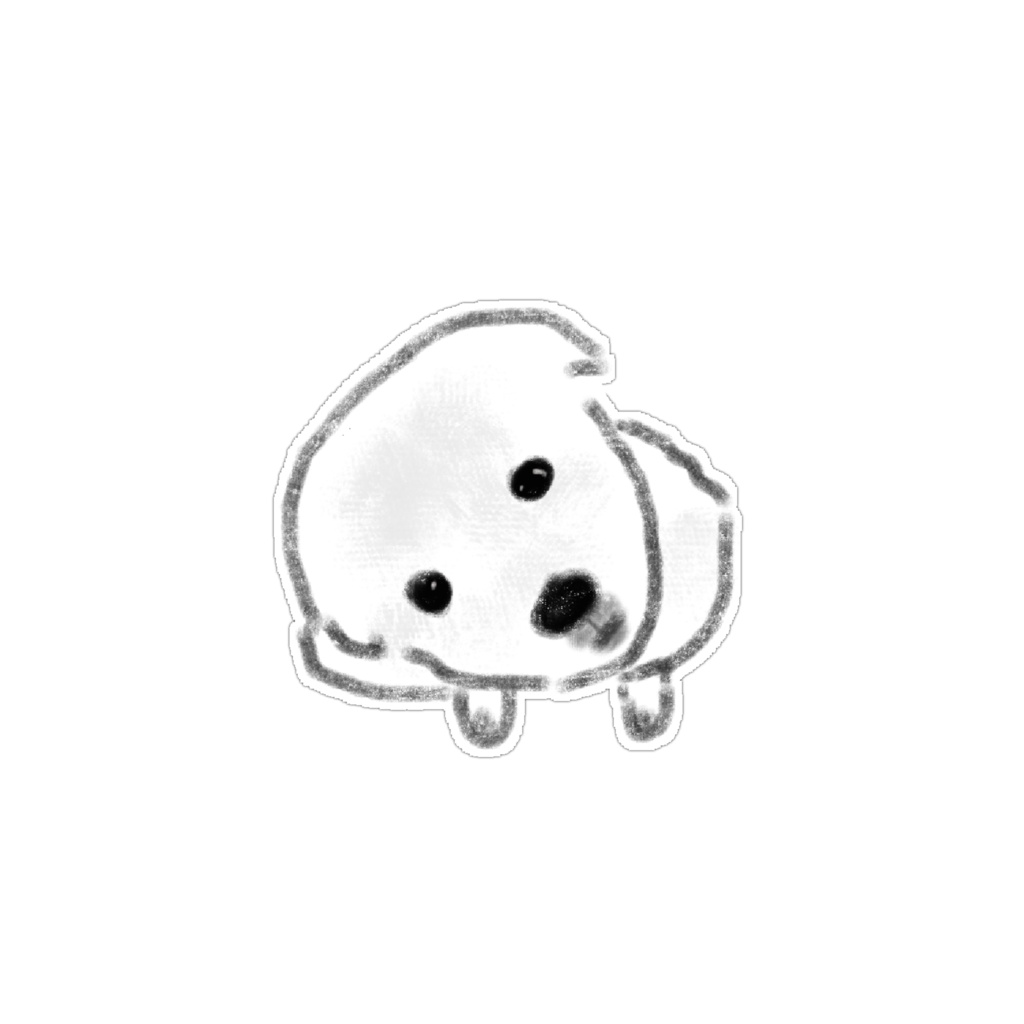 【商用利用可】ユニークな白い犬のイラスト素材15選(透明PNG) / ゆるかわワンちゃん デジタルステッカー
