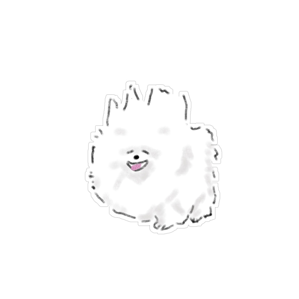 【商用利用可】ユニークな白い犬のイラスト素材15選(透明PNG) / ゆるかわワンちゃん デジタルステッカー